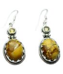 Silver Earring Double Mookite