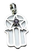 Silver Pendant Fatima Amethyst