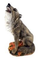 Wolf Howling Sitting On Base
