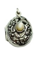 Silver Pendant Locket Oval