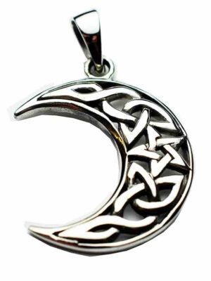 Silver Pendant Moon Celtic