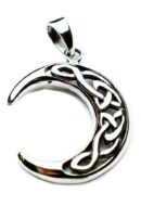 Silver Pendant Moon Celtic