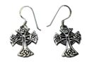 Silver Earring Celtic Cross