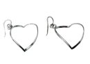 Silver Earring Curved Heart