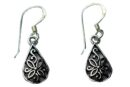 Silver Earring Drop Filigree