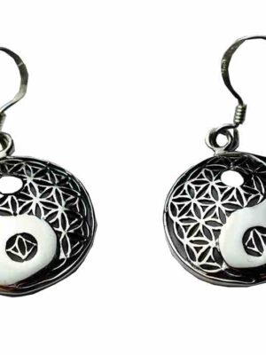 Silver Earring Ying Yang