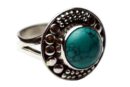 Silver Ring Circle Turquoise