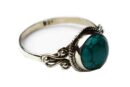 Silver Ring Round Turquoise