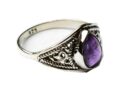 Silver Ring Teardrop Amethyst