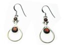 Silver Earring Garnet