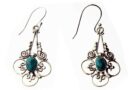 Silver Earring Oval Turquoise