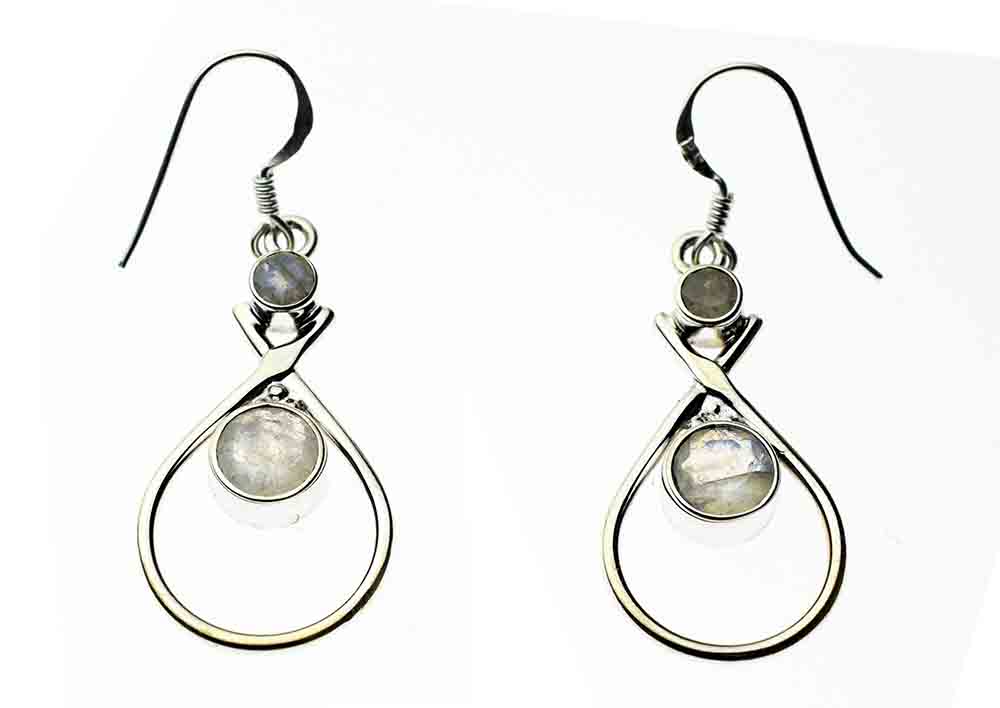 Silver Earring Rainbow