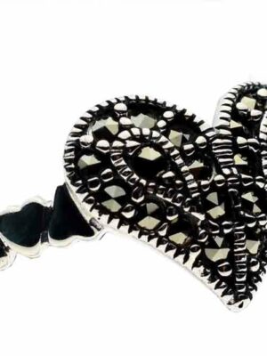 Silver Ring Marcasite Heart