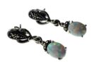 Silver Earring Marcasite Opal