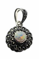 Silver Pendant Marcasite Opal