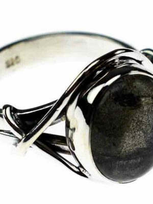Silver Ring Labradorite Cab