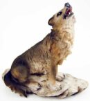 Wolf Sitting Howling H22.8cm