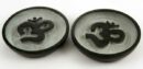 Incense Plate Soapstone Om 4 Inch 2Pcs