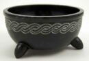 Burner Bowl Resin Celtic Design Black 5 Inch