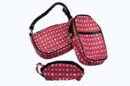Bag Argyle Skull Pink 3pcs