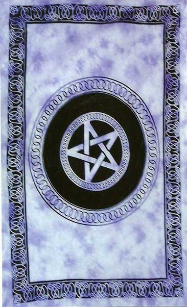 Bedspread Single Pentagram Purple