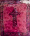 Bedspread Double Celtic Cross Maroon