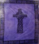 Bedspread Double Celtic Cross Purple