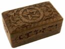 Box Wooden Carved Pentagram