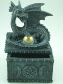 Box Square Dragon Black 12cm