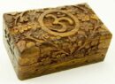 Box Wooden Carved Om 5X3 Inch