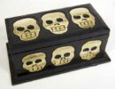 Box Rectangle Triple Skull Wood