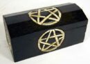 Box Chest Pentagram Wood 30X16X16cm