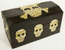 Box Chest Skulls Wood 24X14X14cm