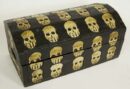 Box Chest Skulls Wood 32X17X15cm