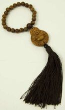 Decoration Wooden Buddha Sitting On Coins