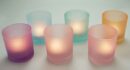 Glass Candle Holders Assorted Colours