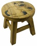 Stool Wooden Cat Cartoon