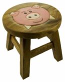 Stool Wooden Pig