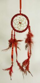 Dream Catcher With Feathers Red 8cm