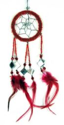 Dream Catcher Bead Red 6cm