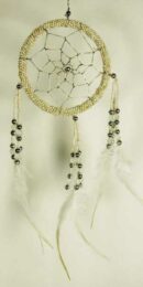 Dream Catcher Beaded Natural 9cm 5002