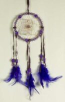 Dream Catcher Beaded Purple 3 Inch