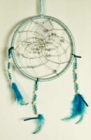 Dream Catcher With Beads Blue 6.5 Inch