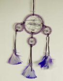 Dream Catcher Beaded 4 Circles Purple 8cm