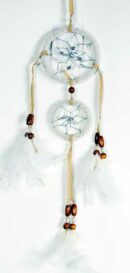 Dream Catcher Beaded Natural 2 Circles 8cm