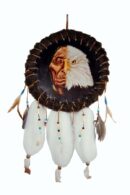 Dream Catcher Indian And Eagle Face 33cm
