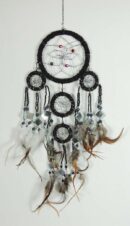 Dream Catcher Beaded Mirrors Black 9cm