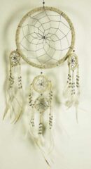 Dream Catcher Beaded Natural 9cm 5003