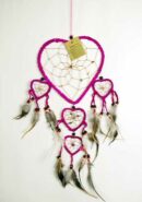 Dream Catcher Pink With Hearts 16CM