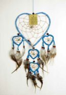 Dream Catcher Turquoise With Hearts 16CM